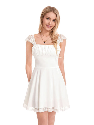 Robe trapèze élégante à imprimé floral rétro sans manches, col en V, taille plissée, style vintage, robe mi-longue pour femme