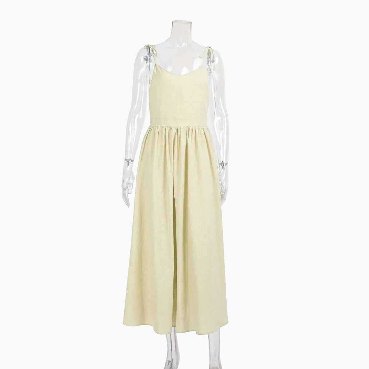 Bornladies Printemps Été Plage Style Femmes Robe Vintage Lâche A-ligne Sling Robe Sexy Fille Chaude 100% Coton Col V Robe