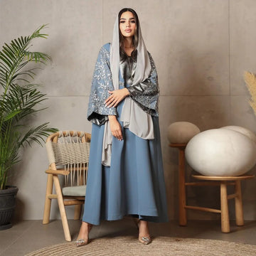 Robe à sequins musulmane tendance Dubaï, robe de soirée de luxe à manches longues, Vestidos pour femmes, kaftan marocain, vêtements islamiques Ramadan 2025