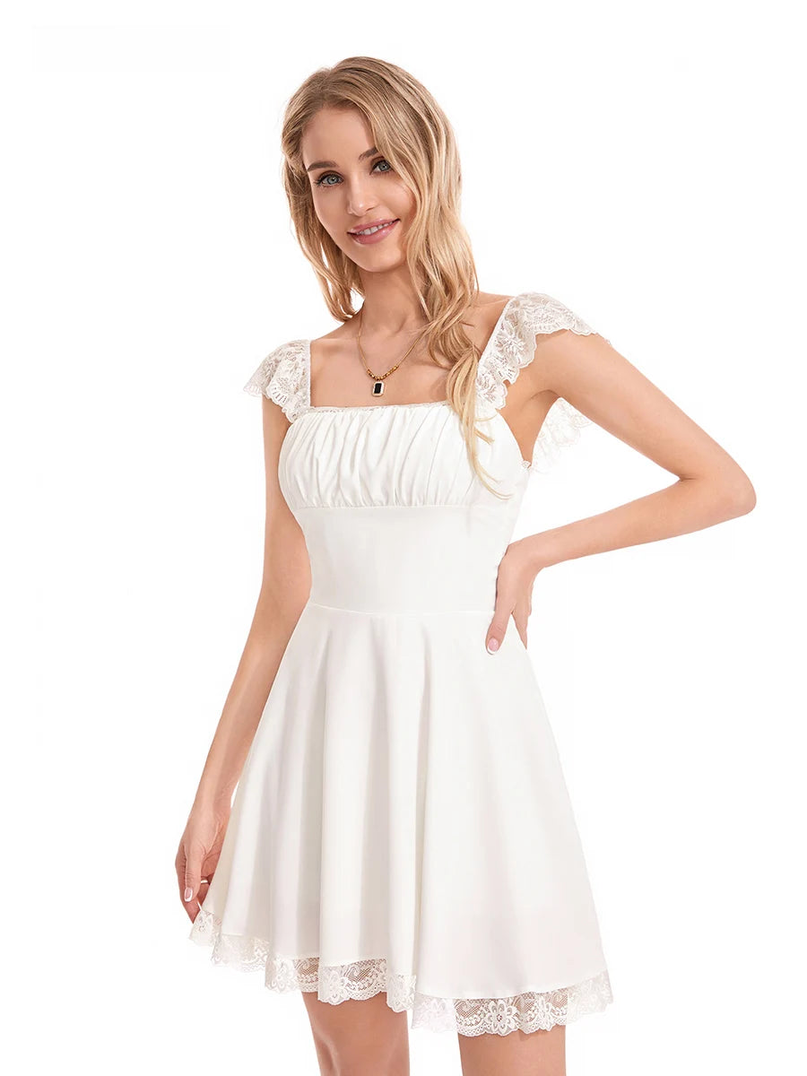 Robe trapèze élégante à imprimé floral rétro sans manches, col en V, taille plissée, style vintage, robe mi-longue pour femme